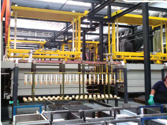 خط طلاء الكروم لقضيب امتصاص الصدمات ، خط إنتاج طلاء OEM